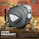 Druckluftschlauch Aufroller Automatik 15 m Grau
