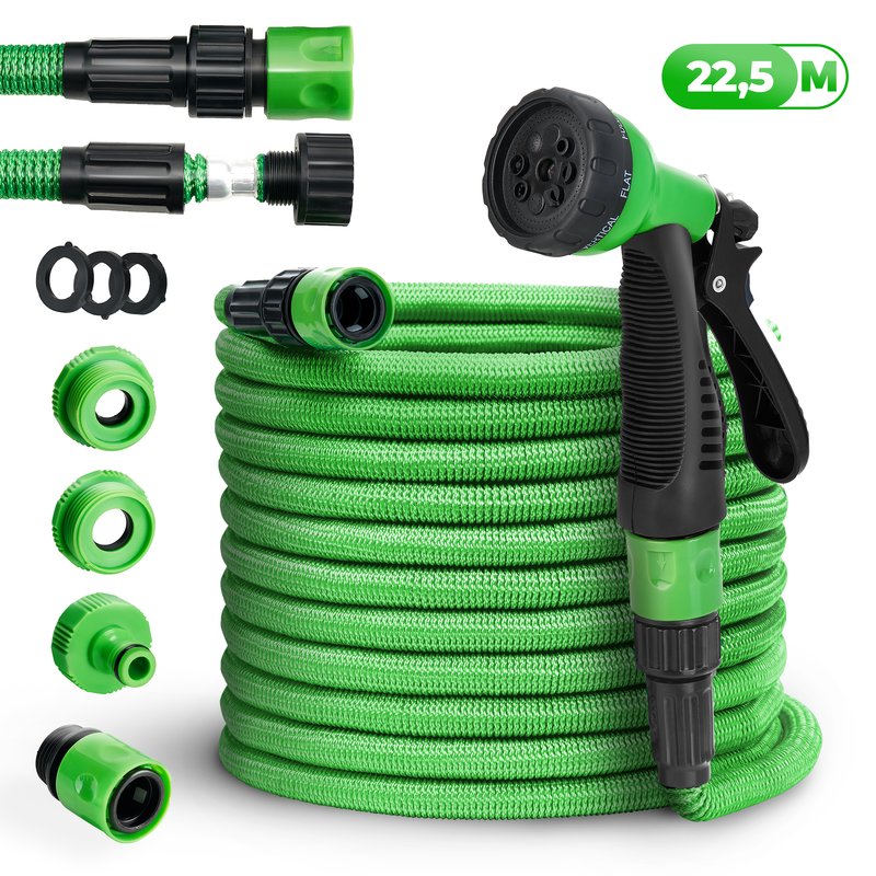 tillvex flexiSchlauch - Flexibler Gartenschlauch - Grn 22,5 m