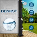 tillvex Solardusche 35L Schwarz inklusive Schutzhaube Gartendusche Pooldusche Camping Pool Solar Auen Dusche Regendusche