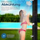 tillvex Solardusche 35L Schwarz inklusive Schutzhaube Gartendusche Pooldusche Camping Pool Solar Auen Dusche Regendusche