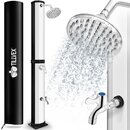 tillvex Solardusche 35L Schwarz/Silber inklusive Schutzhaube Gartendusche Pooldusche Camping Pool Solar Au�en Dusche Regendusche