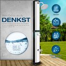 tillvex Solardusche 35L Schwarz/Silber inklusive Schutzhaube Gartendusche Pooldusche Camping Pool Solar Au�en Dusche Regendusche