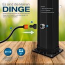 tillvex Solardusche 35L Schwarz/Silber inklusive Schutzhaube Gartendusche Pooldusche Camping Pool Solar Au�en Dusche Regendusche