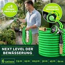TRESKO� Premium Gartenschlauch Flexibler Wasserschlauch dehnbarer Flexischlauch Gr�n 7,5m