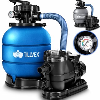 tillvex® Sandfilteranlage mit Pumpe Filteranlage...