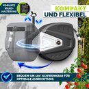 tillvex Schlauchtrommel Wasser 20+2m Schwarz mit Wandhalterung + Tragegriff | Schlauchaufroller mit Handbrause und Gartenschlauch | 180� Schwenkbar | Wand-Schlauchbox mit Aufroll-Automatik