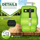 tillvex Schlauchtrommel Wasser 30+2m Grn mit Wandhalterung + Tragegriff | Schlauchaufroller mit Handbrause und Gartenschlauch | 180 Schwenkbar | Wand-Schlauchbox mit Aufroll-Automatik