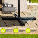 tillvex Sonnenschirm Braun  3m Ampelschirm Gartenschirm Marktschirm Kurbel Balkon Alu Neigbar