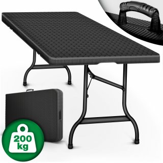 tillvex Gartentisch klappbar Rattan Optik 180x75cm |...