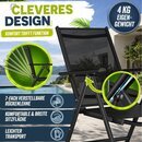 tillvex Aluminium-Gartenstuhl, Schwarz
