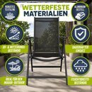 tillvex Aluminium-Gartenstuhl, Schwarz