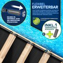 tillvex Pool Solarkollektor Set 76 x 480 cm | Solarheizung umweltfreundliches Erhitzen | Poolheizung Komplettset | Solarmatte | Sonnenkollektor f�r Warmwasser