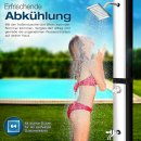 tillvex Solardusche 40L Schwarz/Silber inklusive Schutzhaube Gartendusche Pooldusche Camping Pool Solar Auen Dusche Regendusche