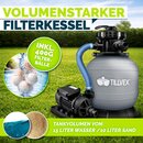 tillvex� Sandfilteranlage mit Pumpe Filteranlage Sandfilter Filterkessel Pool Filterpumpe Grau